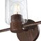 Westinghouse Fixture Wall 60W 3-Light Sylvestre Walnut CylIndoorical Clear Seeded Glass 6126500 - alternate 4